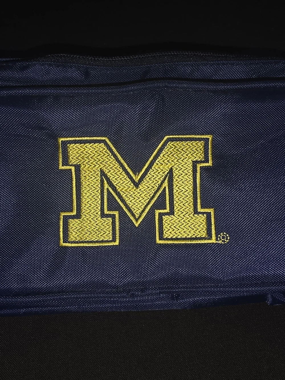 Men's Michigan Navy Blue Carry Bag with Yellow 'M' Logo